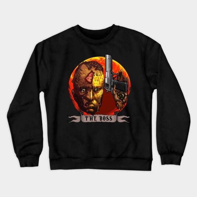 THE BOSS Crewneck Sweatshirt by theanomalius_merch